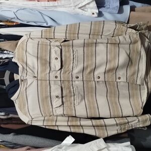 Old Navy Hooded Flannel Shirt Mens Size M